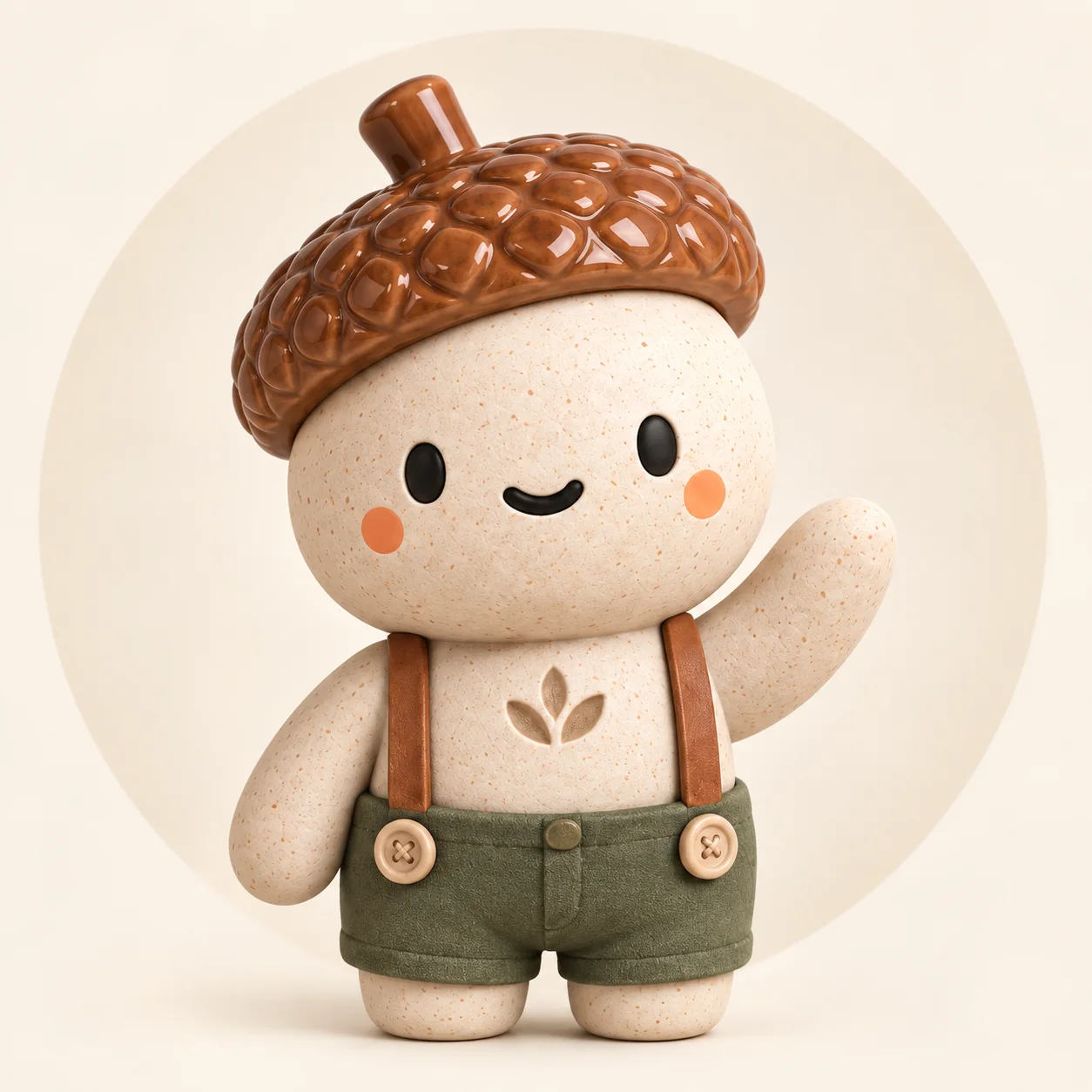 Kita, the little acorn-cap companion of the studio